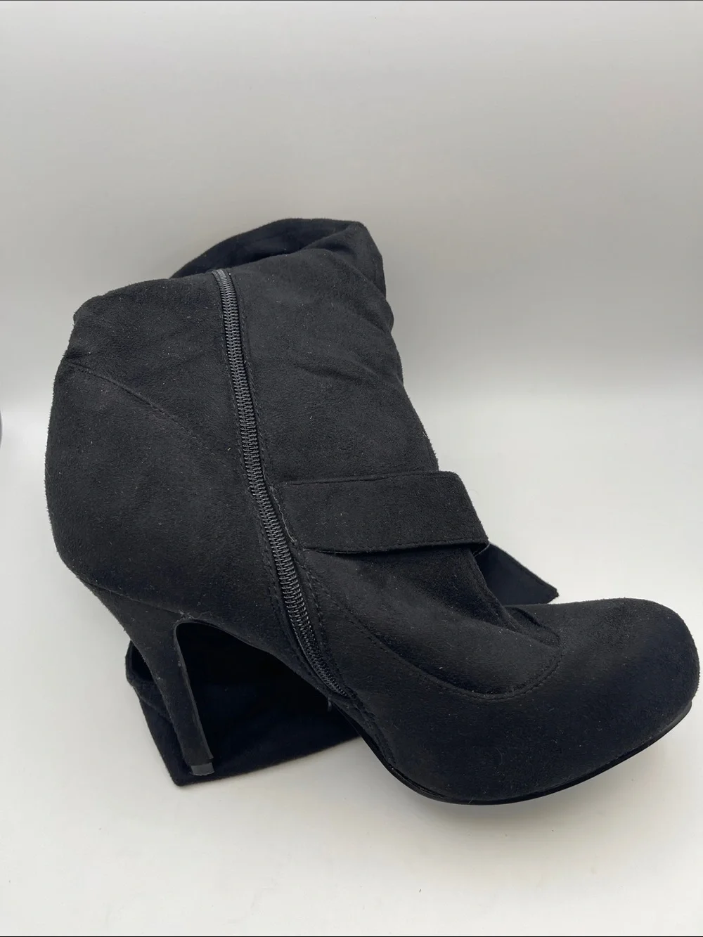Rue21 Black Over-the-Knee Stiletto Boot with Rhinestone Buckle